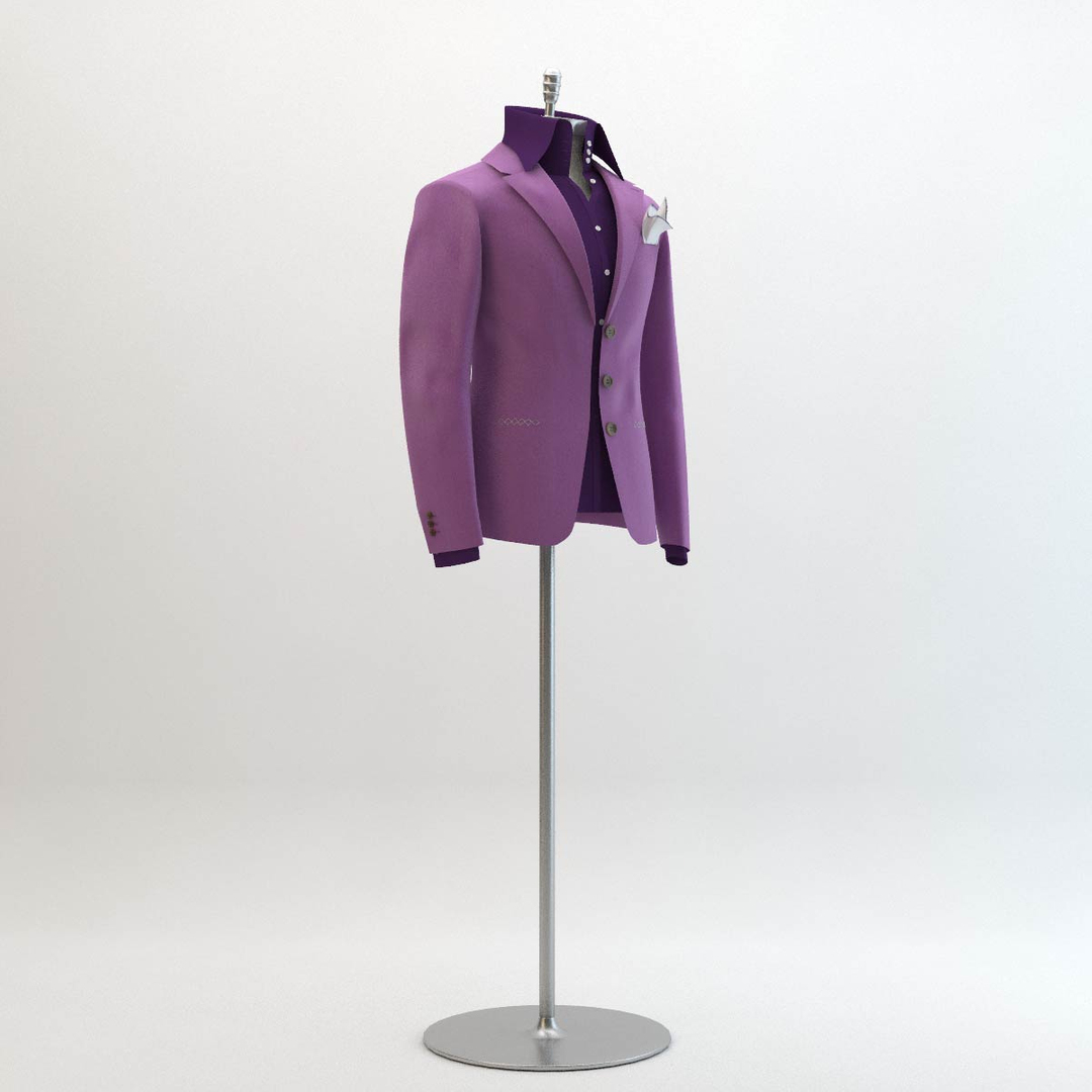 3d Model Women Purple Suit Domenico