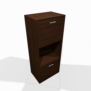 3d simple modern wooden shelf