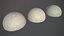 Concrete Hemisphere Barrier pack 1 Three Color Options, Low Poly, LODs