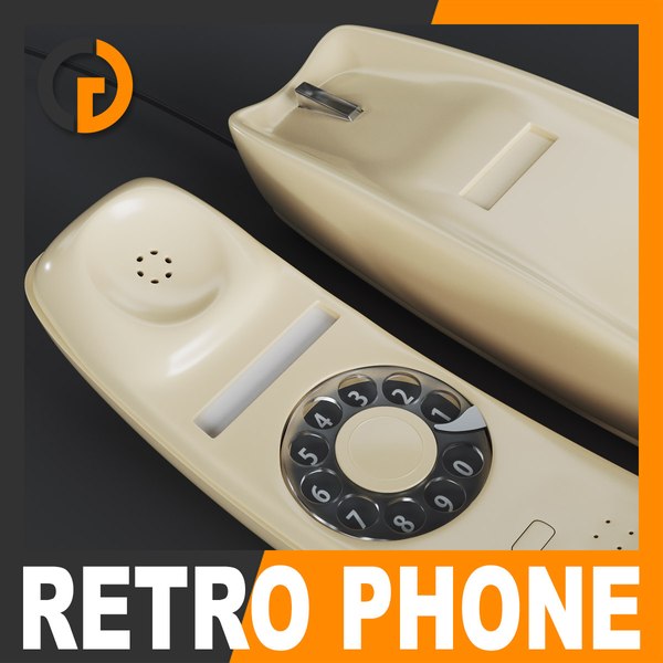 3ds max retro style telephone -
