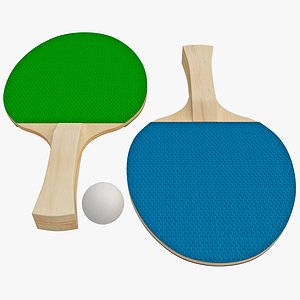 ping pong paddles 3d model
