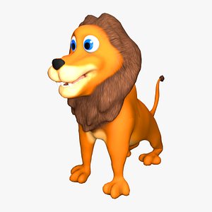 3D lion cartoon model
