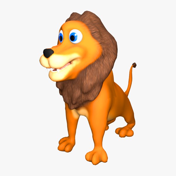 3D lion cartoon model