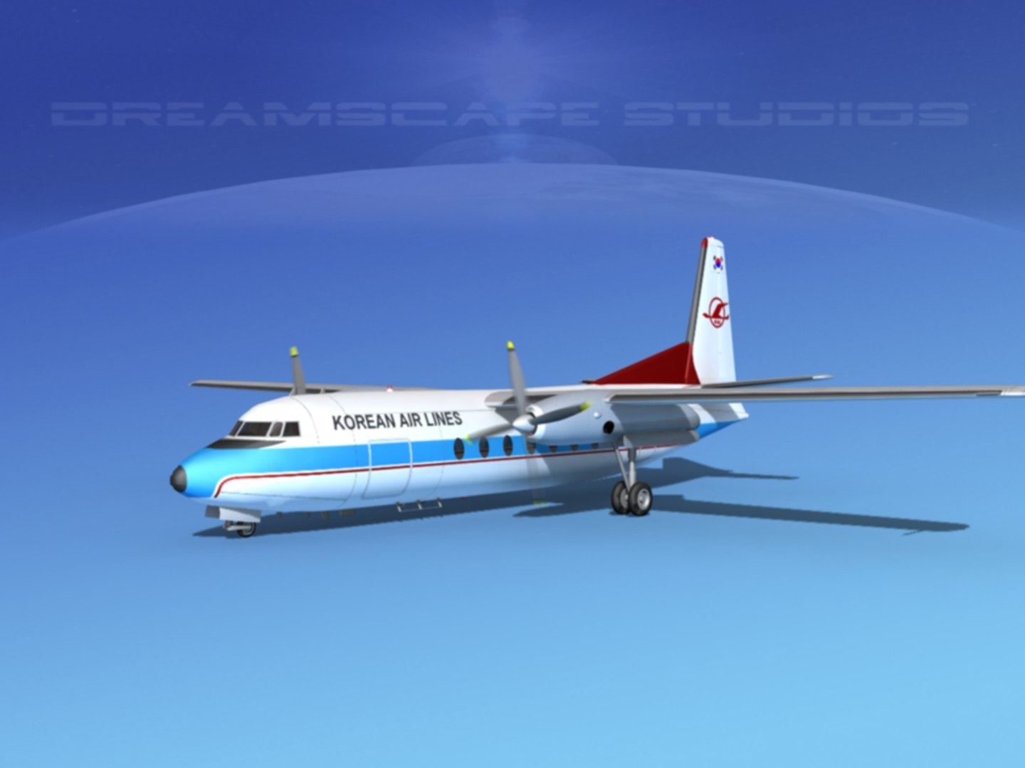 柔らかな質感の 希少】大韓航空 1/400模型 (F-28-0100) F100