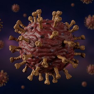 3D pandemic corona virus rigged