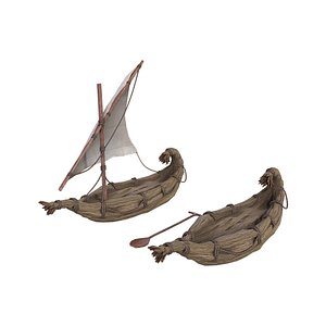 Ancient Egypt Papyrus Boat V1 Game Ready PBR