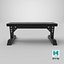 weight bench 3D model
