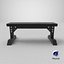 weight bench 3D model