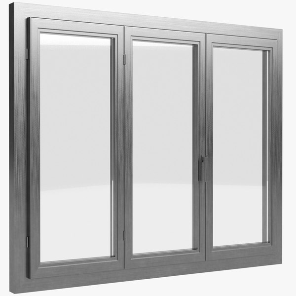 3 panels large window 3D model - TurboSquid 1810411