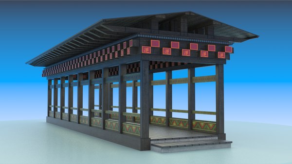 wooden bridge 3D model