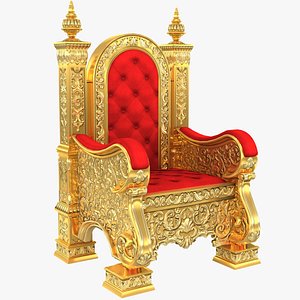 3D kings throne chair model
