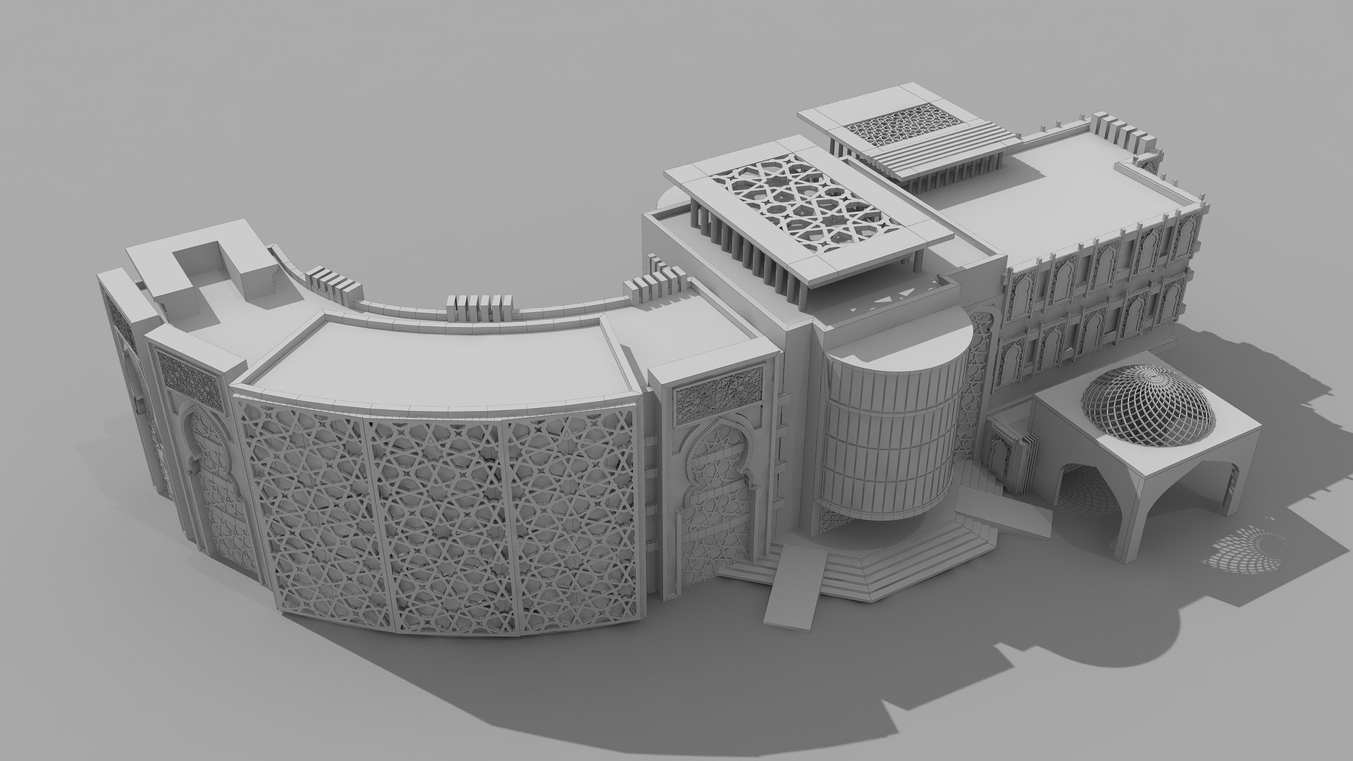 0171 - Islamic Facade Building Model - TurboSquid 2240552