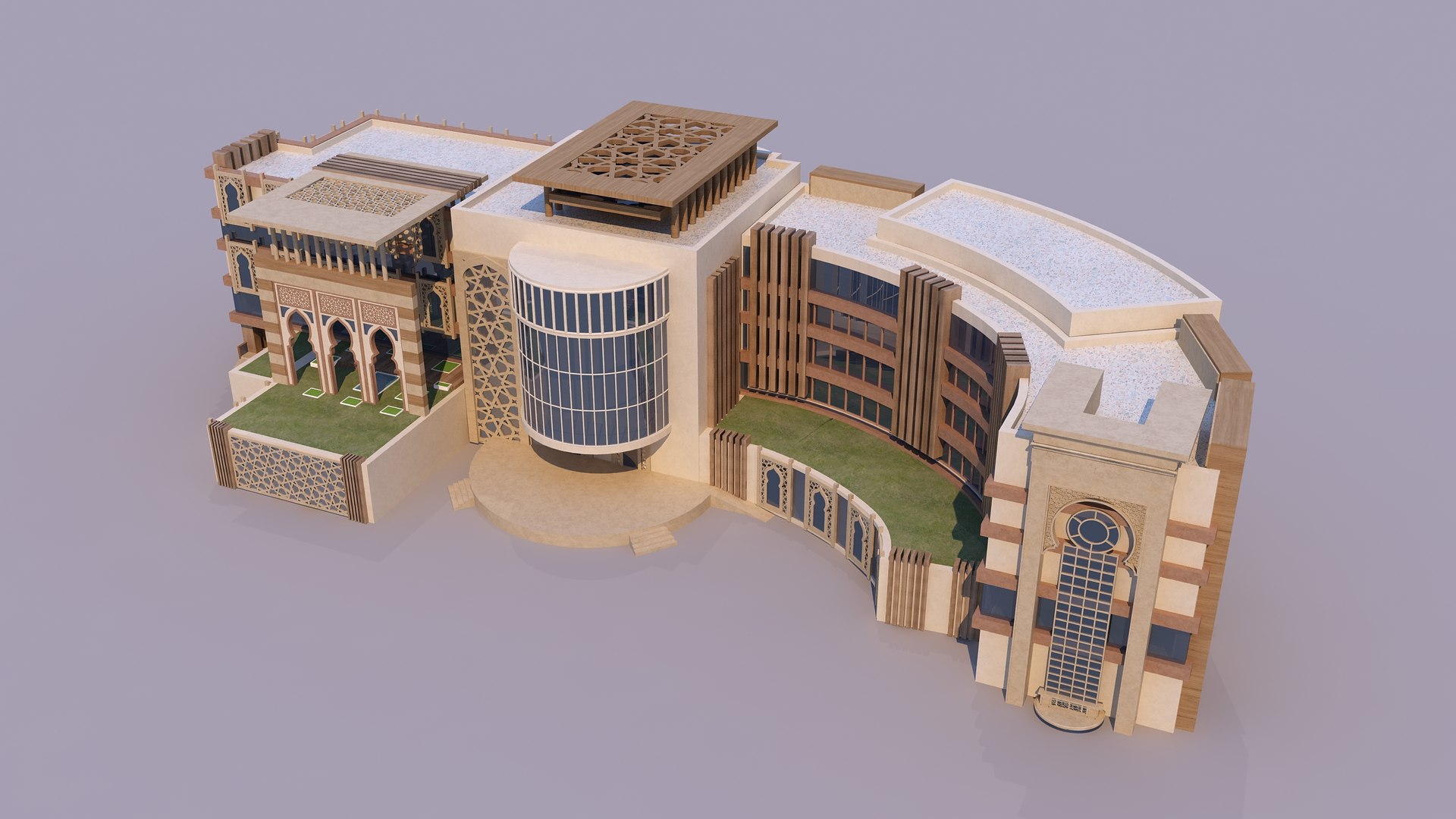 0171 - Islamic Facade Building Model - TurboSquid 2240552