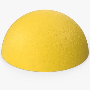 Yellow Hemisphere Bollard 3D model
