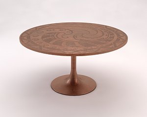 SIDE TABLE Round support and monopod in copper