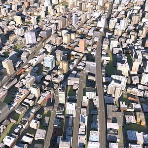 city cityscape 3D model