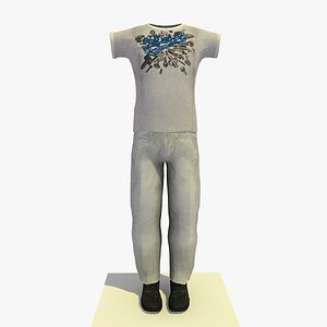 3d c4d man clothes t-shirt