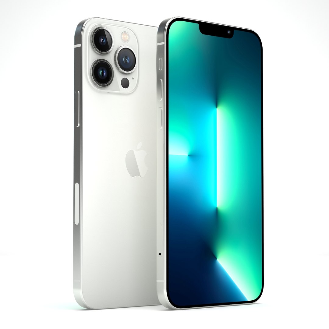 IPhone 13 Pro Max Silver model TurboSquid 2046833