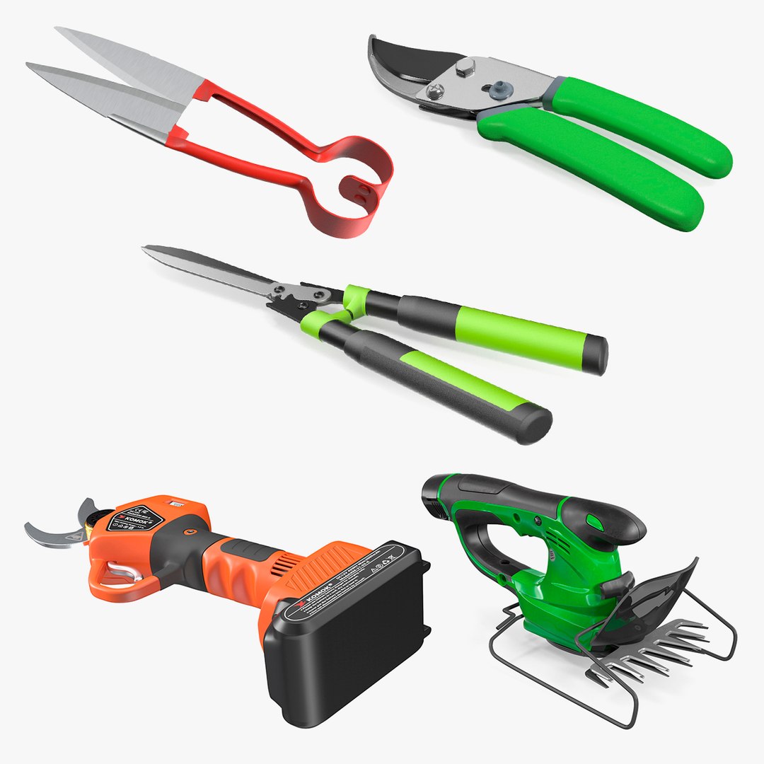 Garden Shears Collection 3 3D model preview