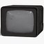 TV antiga realista - PBR Low Poly Modelo 3D
