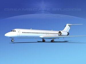 turbines boeing 717-200 717s 3d model