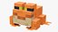 Modello 3D di rana di Minecraft, pronto per il gioco, in 4K PBR