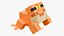 Modello 3D di rana di Minecraft, pronto per il gioco, in 4K PBR