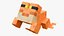 Modello 3D di rana di Minecraft, pronto per il gioco, in 4K PBR