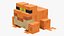 Modello 3D di rana di Minecraft, pronto per il gioco, in 4K PBR