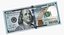 New 100 Dollar Bills 3D Models Collection