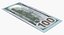 New 100 Dollar Bills 3D Models Collection