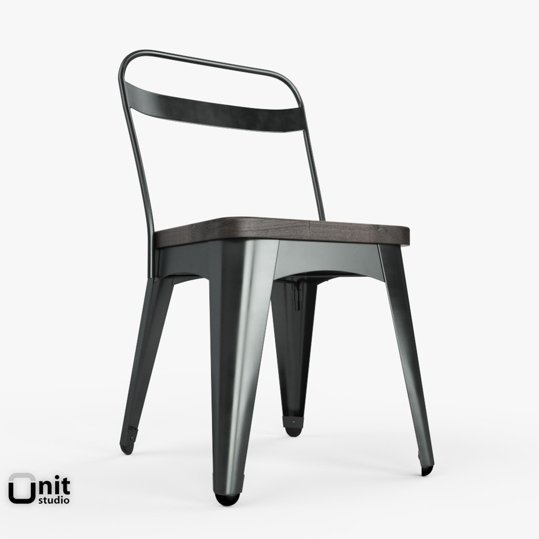 Steel Metal Xavier Dining Chair 3d Model