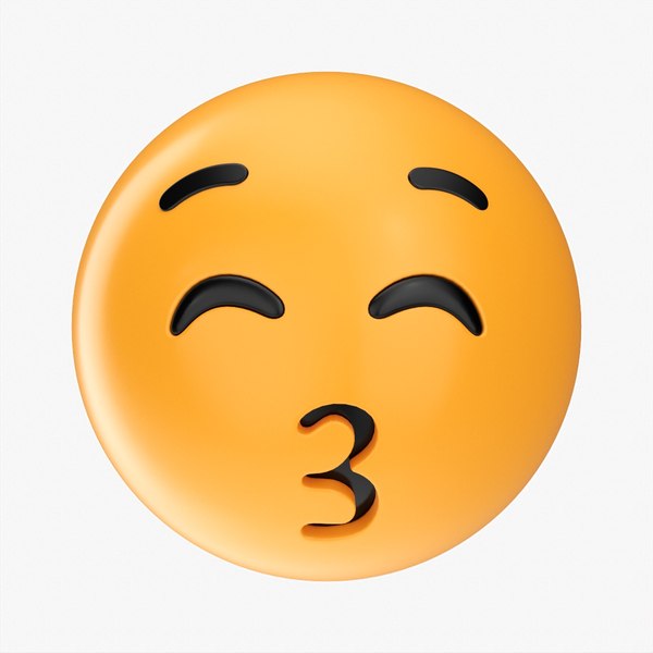 3D Emoji 003 Kissing with closed eyes