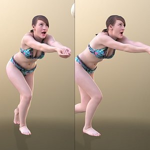 10770 Svenja - Woman In Bikini Playing Beach Volleyball