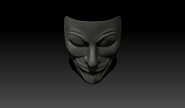 3d model guy fawkes mask