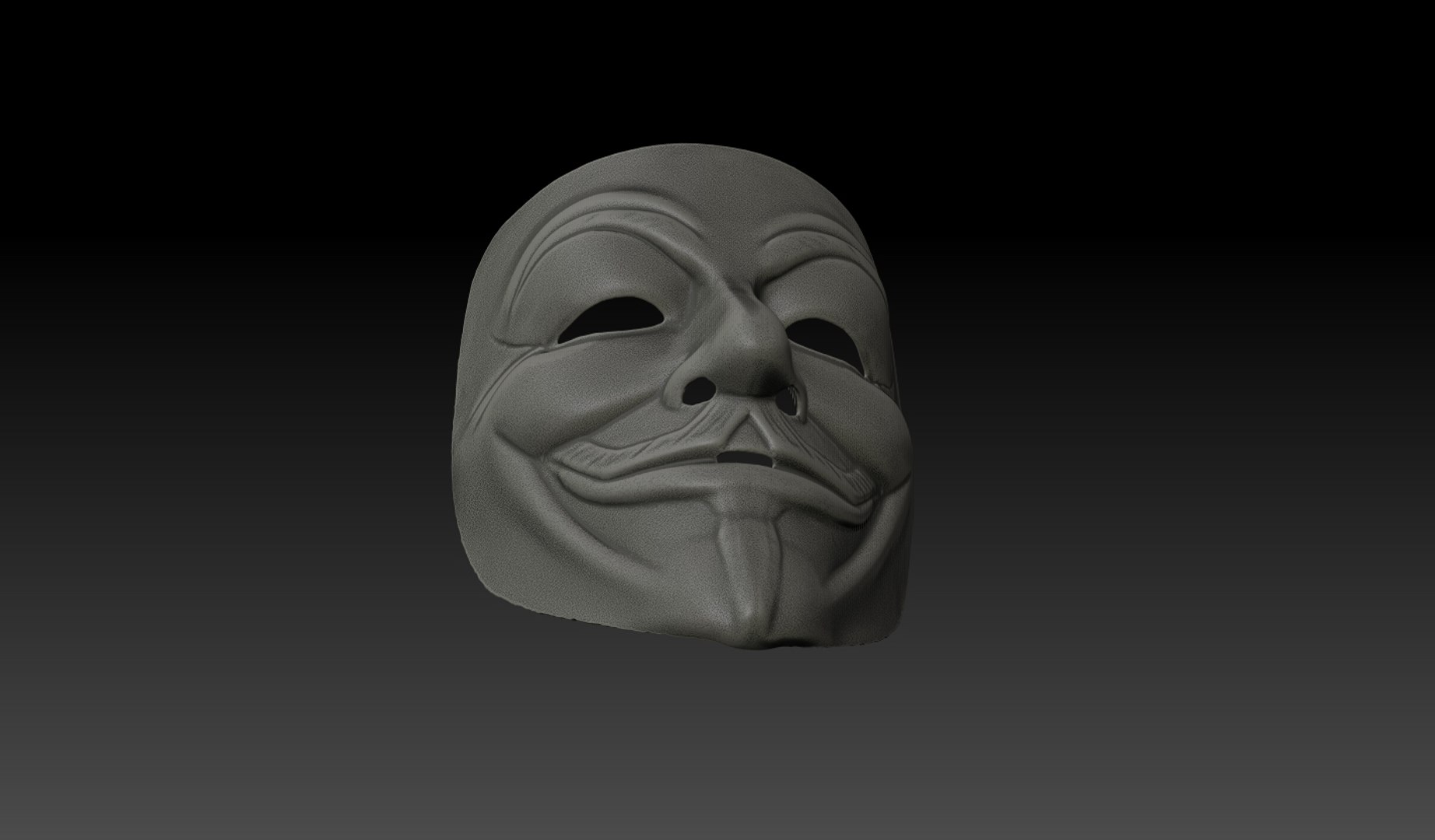 3d Model Guy Fawkes Mask