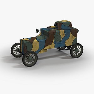 3D armoured car t vehicle