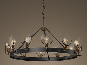 gaslight lens chandeliers n 3D model