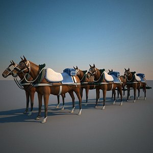 lightwave harnessed horses 2