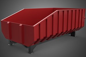 BIN TRUCK BED DUMP BODY BOX CONTAINER CARGO VEHICLE PICK UP CAR 3D model