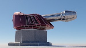 3D heavy canon turret model