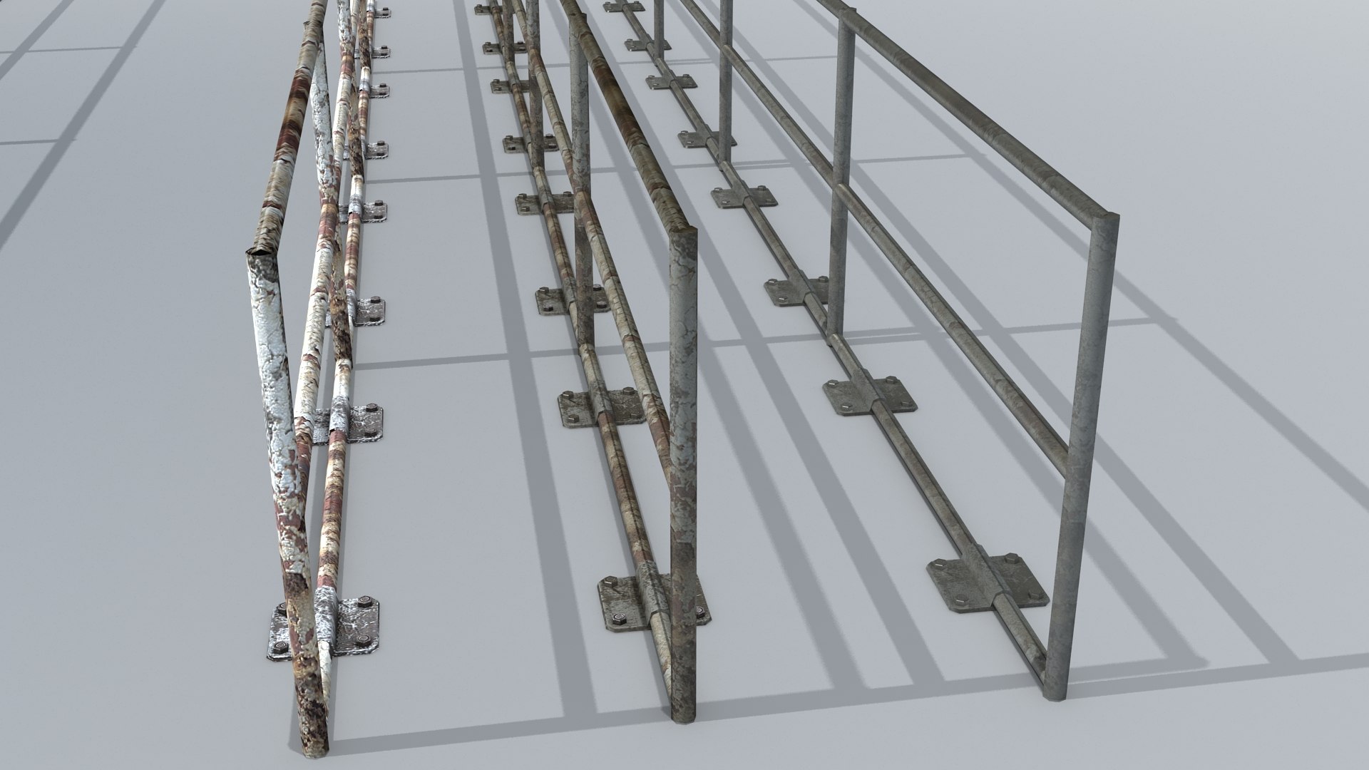 x metal railings