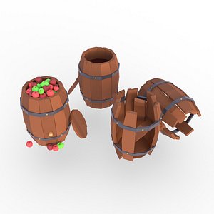 Low Poly Barrels