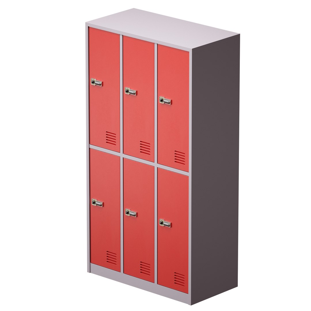 School Locker For Locker Room With Combination Lock 3D Model ...