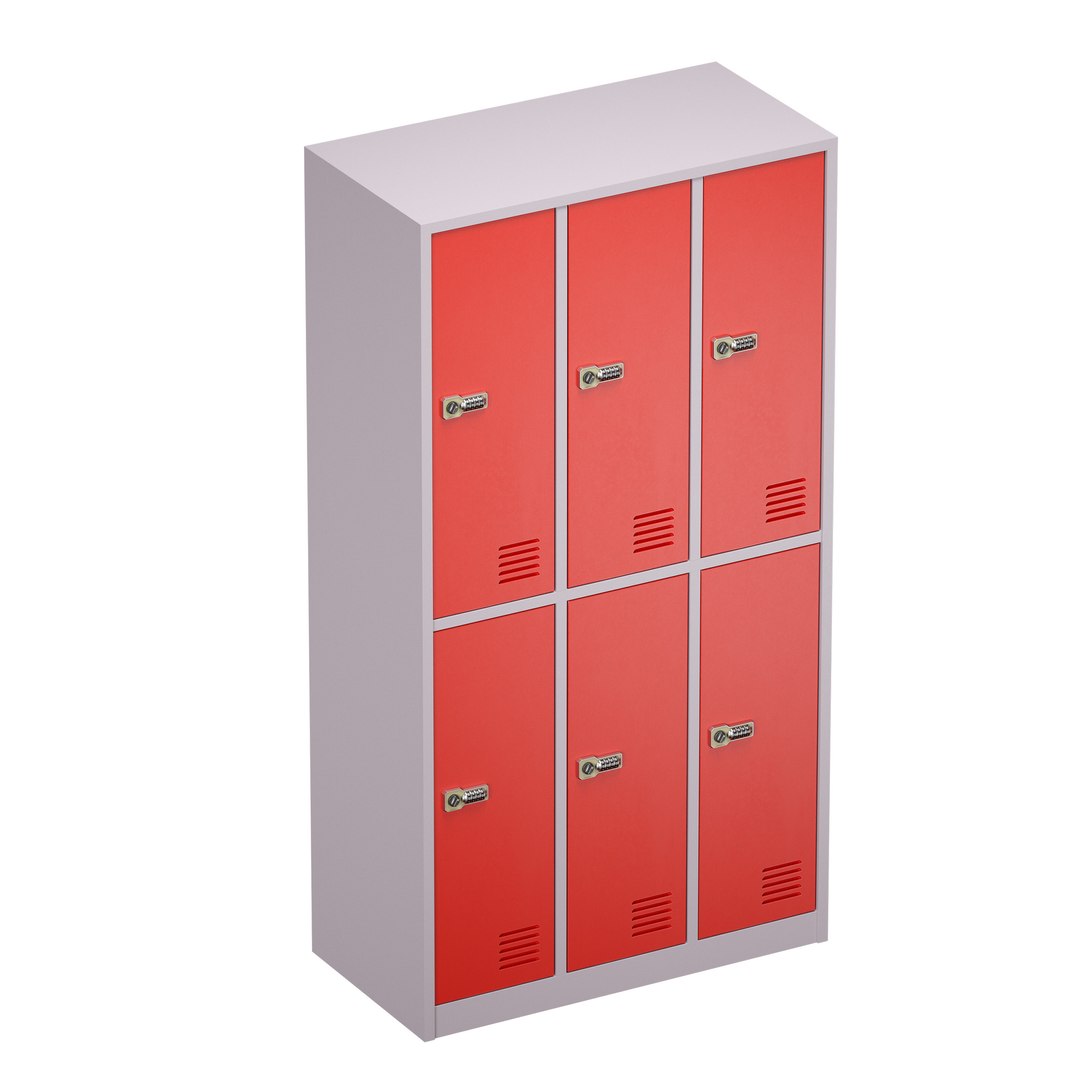School Locker For Locker Room With Combination Lock 3D Model ...