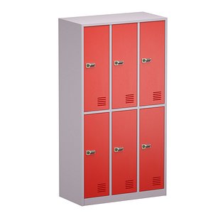 School locker for locker room with combination lock 3D model