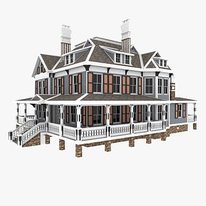american traditional old house 3D model