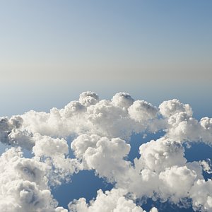 Simulated Volumetric Cumulus Clouds Collection