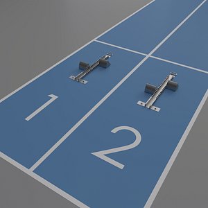 3D athletics starting blocks