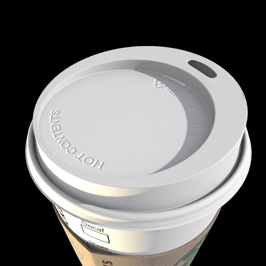 Coffee Paper Cup With Lid and Stopper 3D model - TurboSquid 2135372